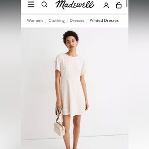 Madewell Tie-Sleeve Retro Dress Dutch Dandelions Cream Color size 2